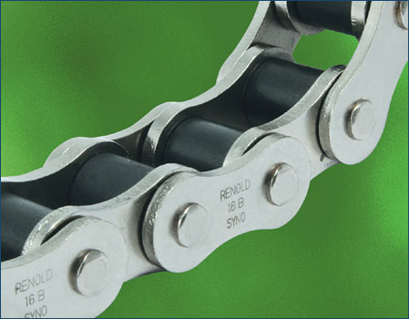 MAK Aandrijvingen, Roller chain Renold Syno maintenance free, Nickel Plated.
